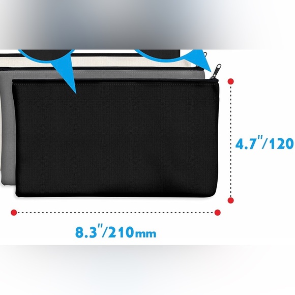 Small zipper canvas makeup….or whatever you want bag 😊 - Picture 2 of 2